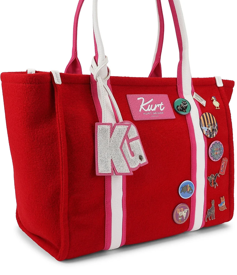 Kurt Geiger London Southbank Large Animal Patches & Button Shopper Tote Bag