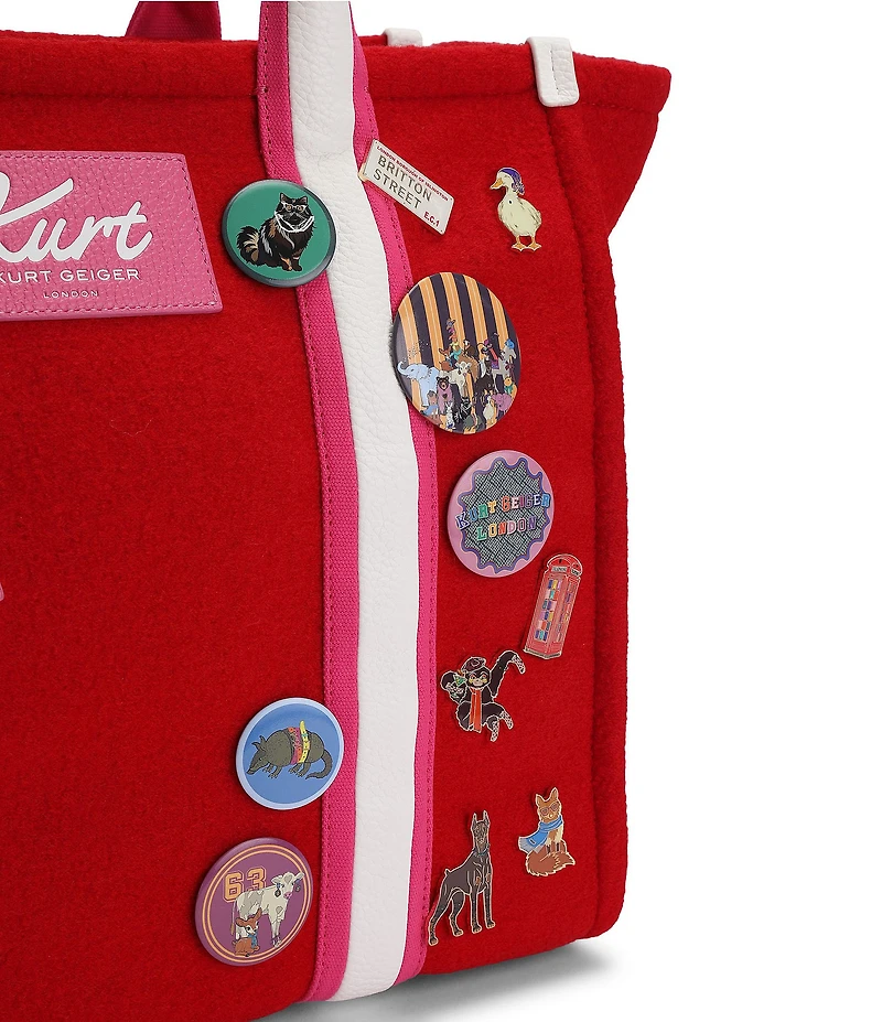 Kurt Geiger London Southbank Large Animal Patches & Button Shopper Tote Bag