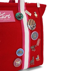 Kurt Geiger London Southbank Large Animal Patches & Button Shopper Tote Bag