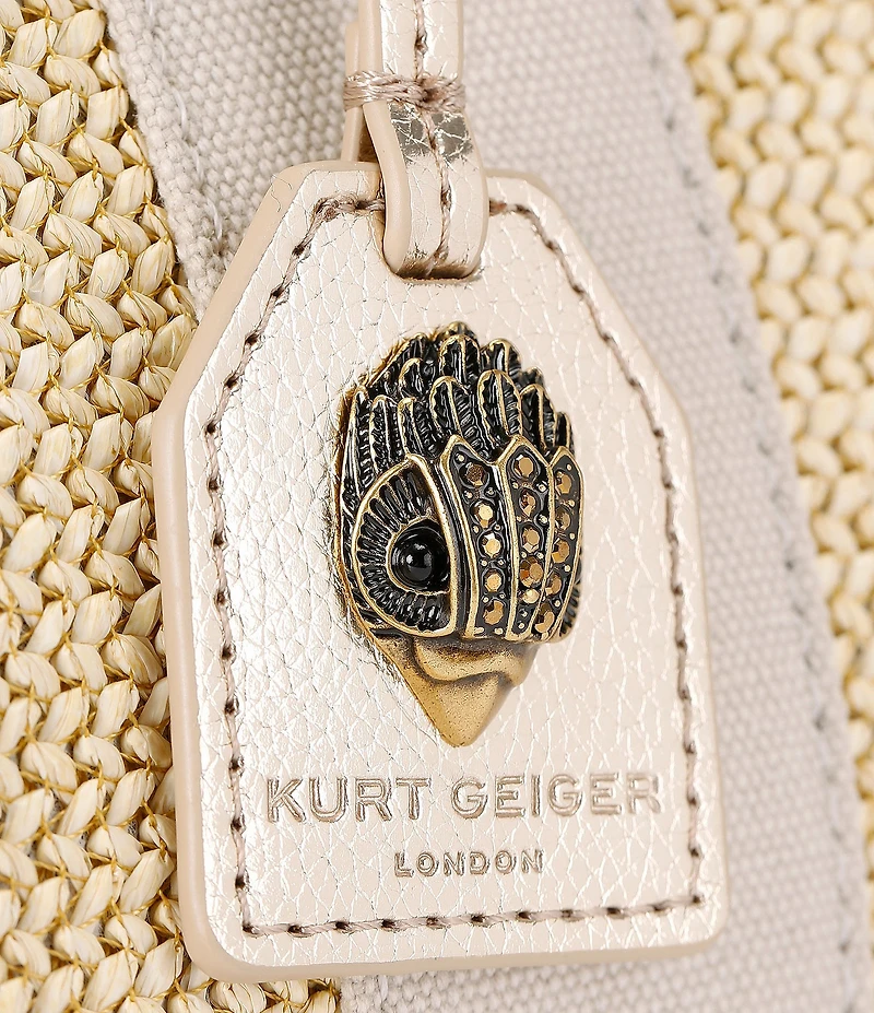 Kurt Geiger London Southbank Large Raffia Scarf Shopper Tote Bag