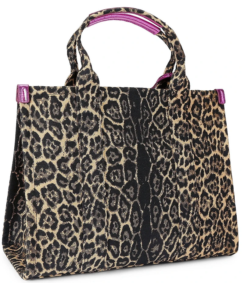 Kurt Geiger London Southbank Leopard Canvas Tote Bag