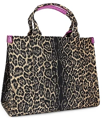 Kurt Geiger London Southbank Leopard Canvas Tote Bag