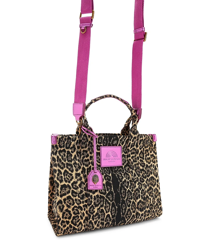 Kurt Geiger London Southbank Leopard Canvas Tote Bag