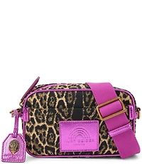 Kurt Geiger London Southbank Leopard Metallic Small Camera Crossbody Bag