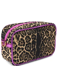 Kurt Geiger London Southbank Leopard Metallic Small Camera Crossbody Bag