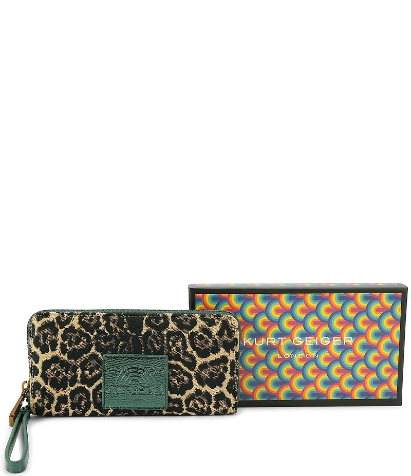 Kurt Geiger London Southbank Leopard Zip Around Wallet