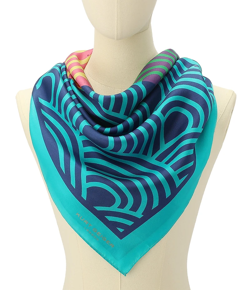Kurt Geiger London Southbank Print Silk Square Scarf
