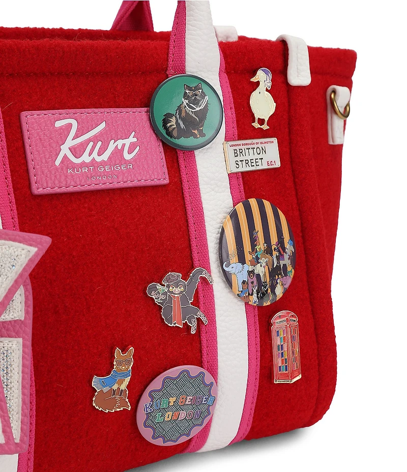 Kurt Geiger London Southbank Small Animal Patches & Buttons Shopper Tote Bag