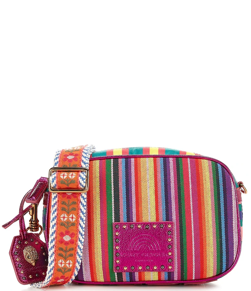 Kurt Geiger London Small Southbank Striped Camera Bag