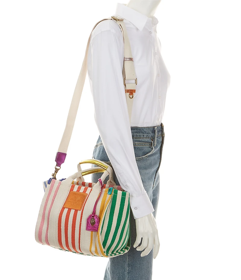 Kurt Geiger London Southbank Stripe Small Shopper Tote Bag