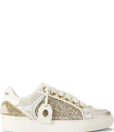 Kurt Geiger London Southbank Tag Logo Slim Glitter Ornament Platform Sneakers
