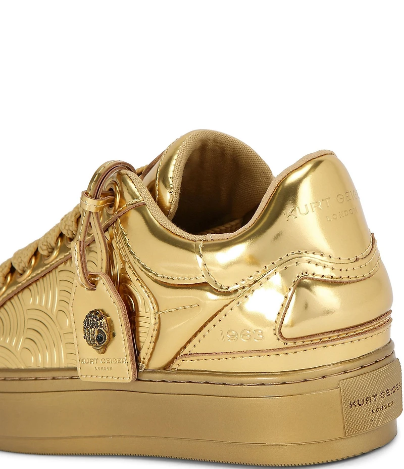 Kurt Geiger London Southbank Tag Patent Leather Platform Sneakers