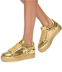 Kurt Geiger London Southbank Tag Patent Leather Platform Sneakers