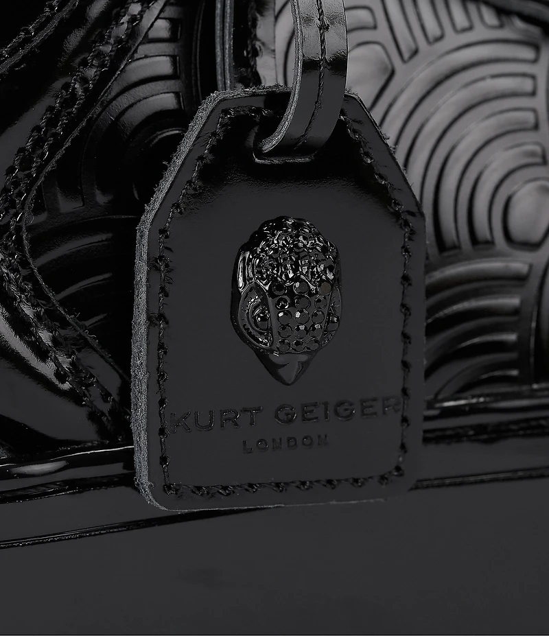 Kurt Geiger London Southbank Tag Patent Leather Platform Sneakers