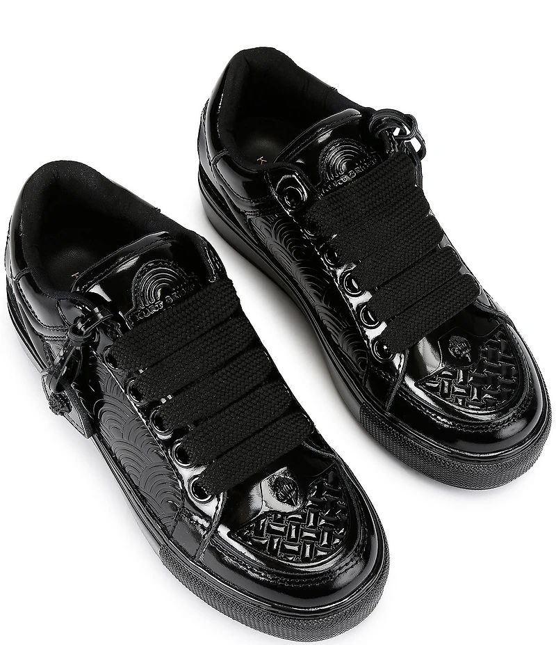 Kurt Geiger London Southbank Tag Patent Leather Platform Sneakers