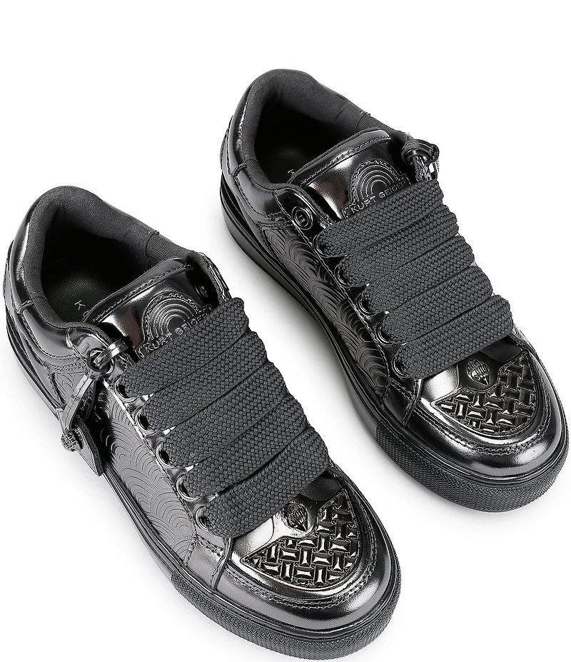 Kurt Geiger London Southbank Tag Patent Leather Platform Sneakers