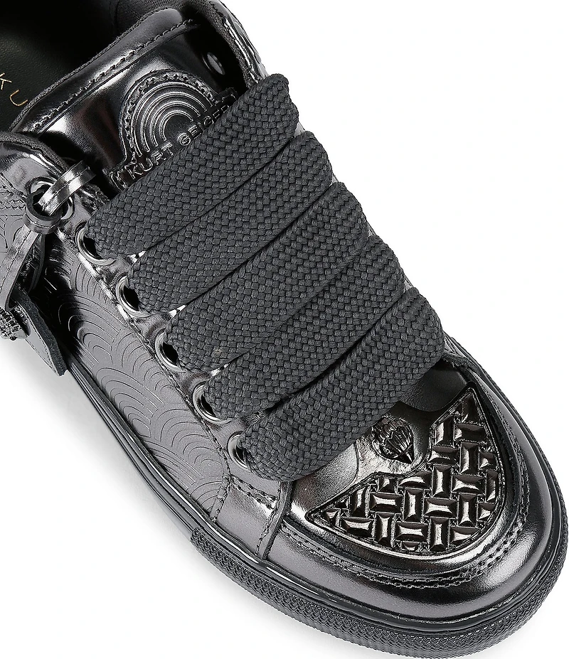 Kurt Geiger London Southbank Tag Patent Leather Platform Sneakers