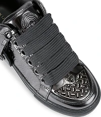 Kurt Geiger London Southbank Tag Patent Leather Platform Sneakers