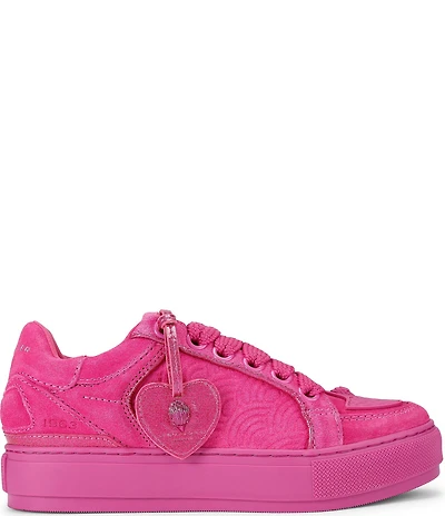 Kurt Geiger London Southbank Tag Suede Platform Sneakers