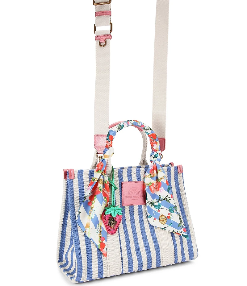 Kurt Geiger London Southbank Strawberry Scarf Handle Tote Bag