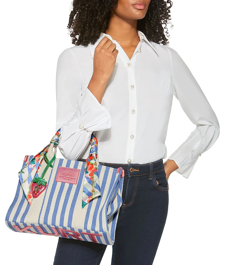 Kurt Geiger London Southbank Strawberry Scarf Handle Tote Bag