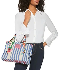 Kurt Geiger London Southbank Strawberry Scarf Handle Tote Bag