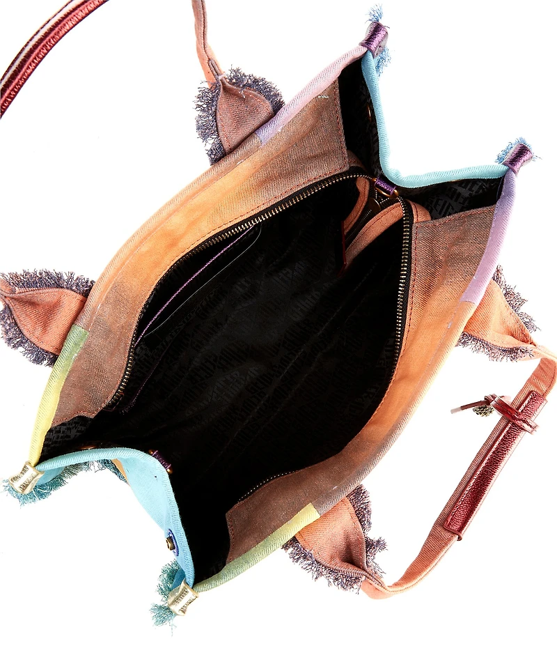 Kurt Geiger London Southbank Frayed Rainbow Tote Bag