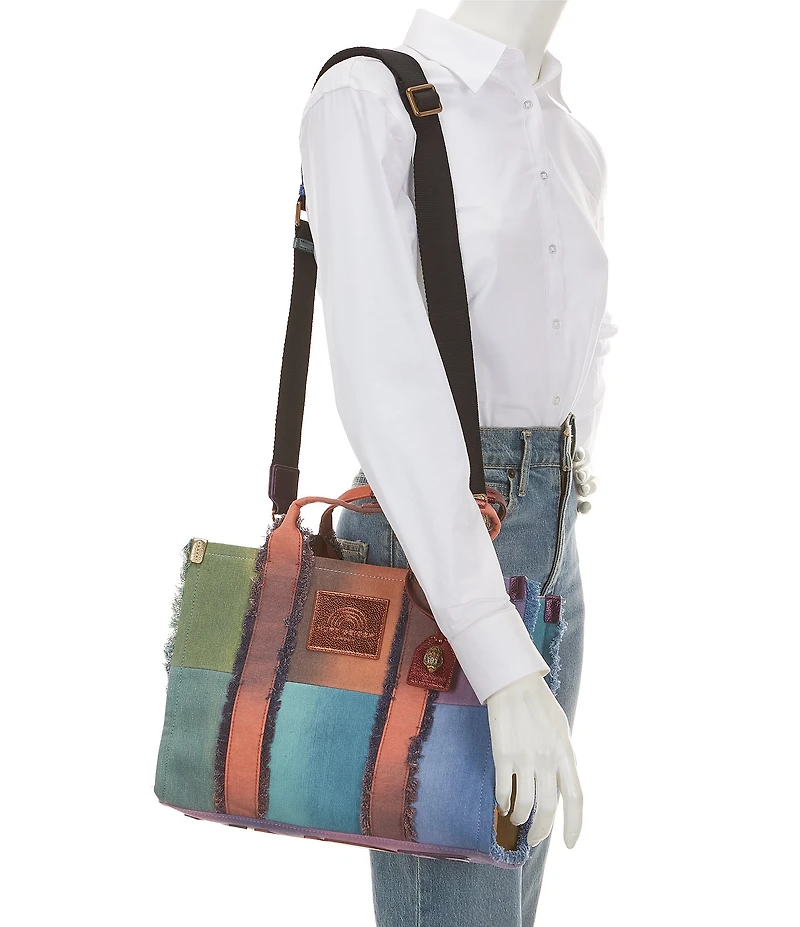 Kurt Geiger London Southbank Frayed Rainbow Tote Bag
