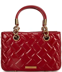 Kurt Geiger London Kensington Quilted Square Leather Satchel Bag