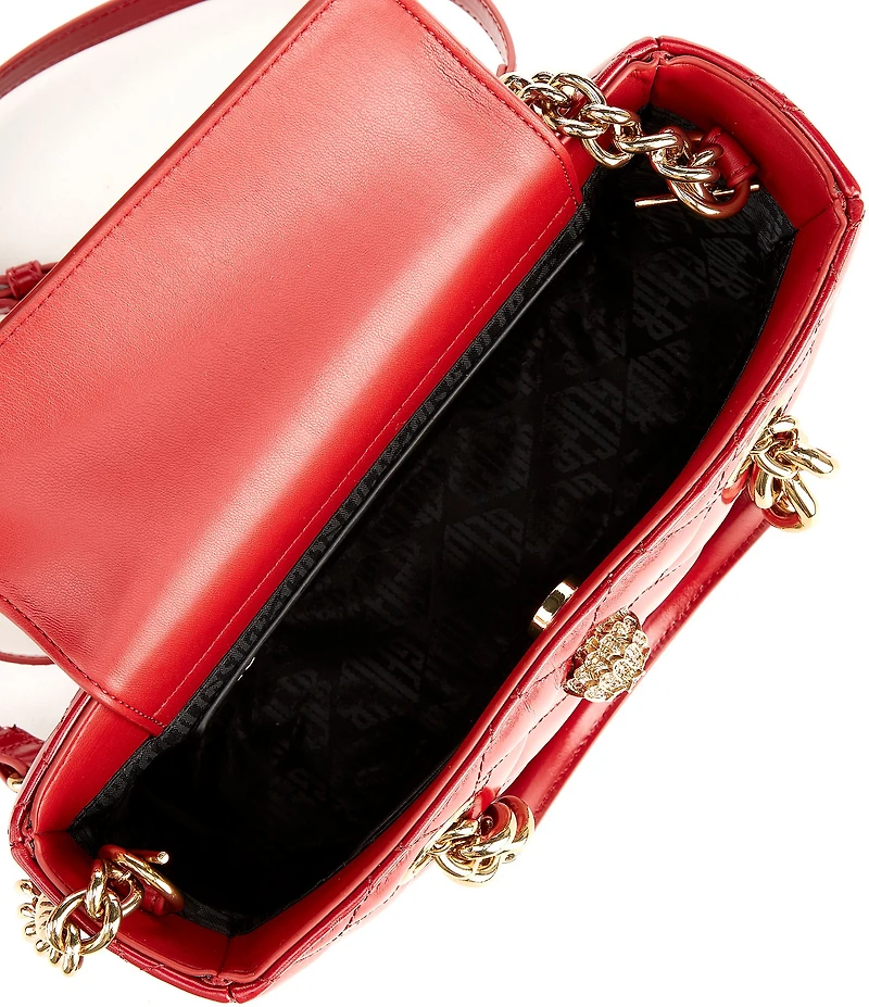 Kurt Geiger London Kensington Quilted Square Leather Satchel Bag