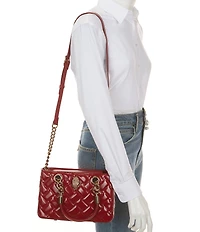 Kurt Geiger London Kensington Quilted Square Leather Satchel Bag