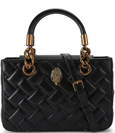 Kurt Geiger London Square Kensington Quilted Leather Satchel Bag
