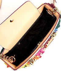Kurt Geiger London Kensington Suede East-West Rainbow Fringe Beaded Bag