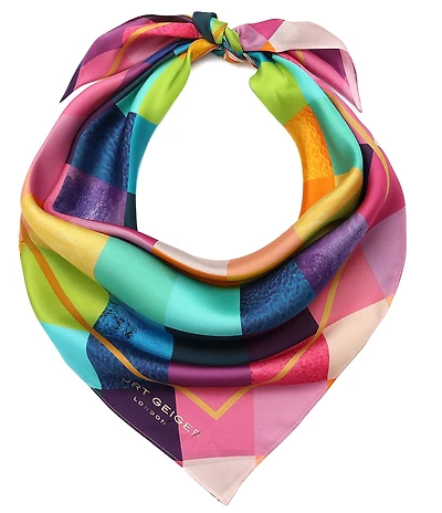 Kurt Geiger London Stained Glass Print Silk Square Scarf
