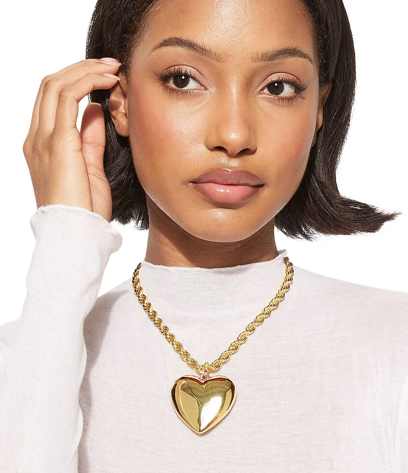 Kurt Geiger London Statement Heart Pendant Short Pendant Necklace