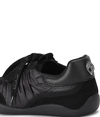 Kurt Geiger London Sterling Gathered Embellished Lace Up Sneakers