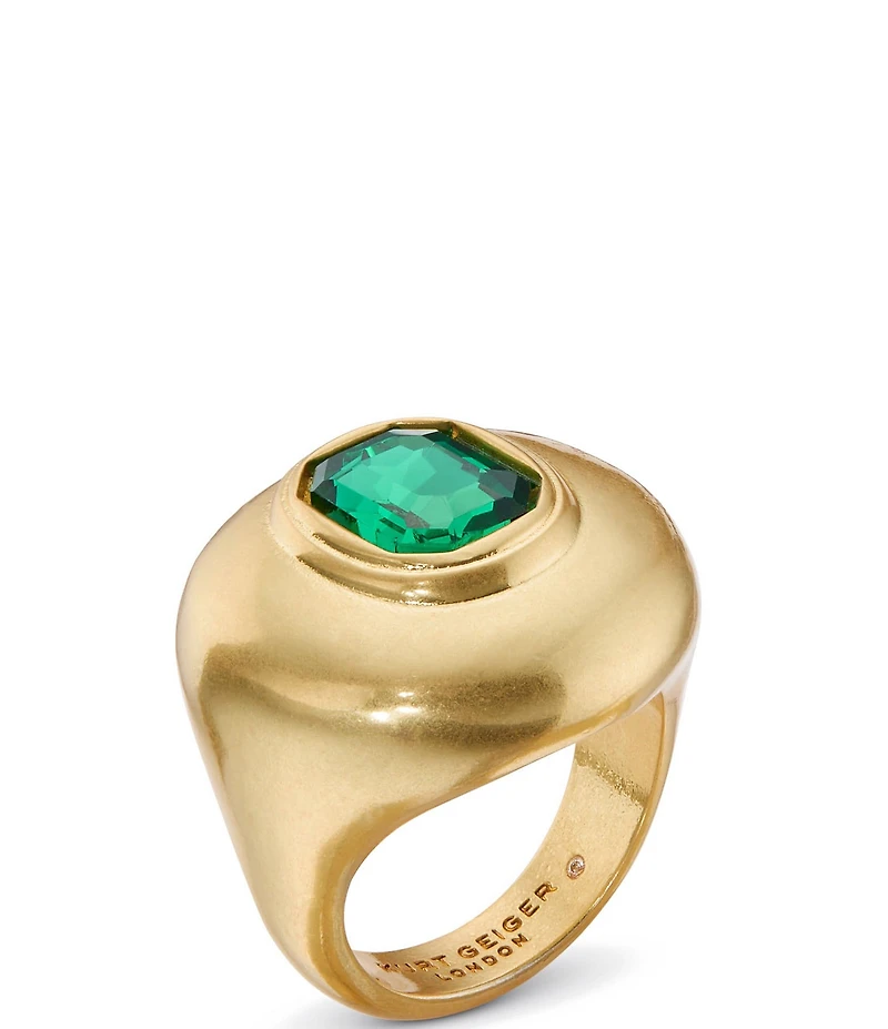 Kurt Geiger London Stone Button Cocktail Ring