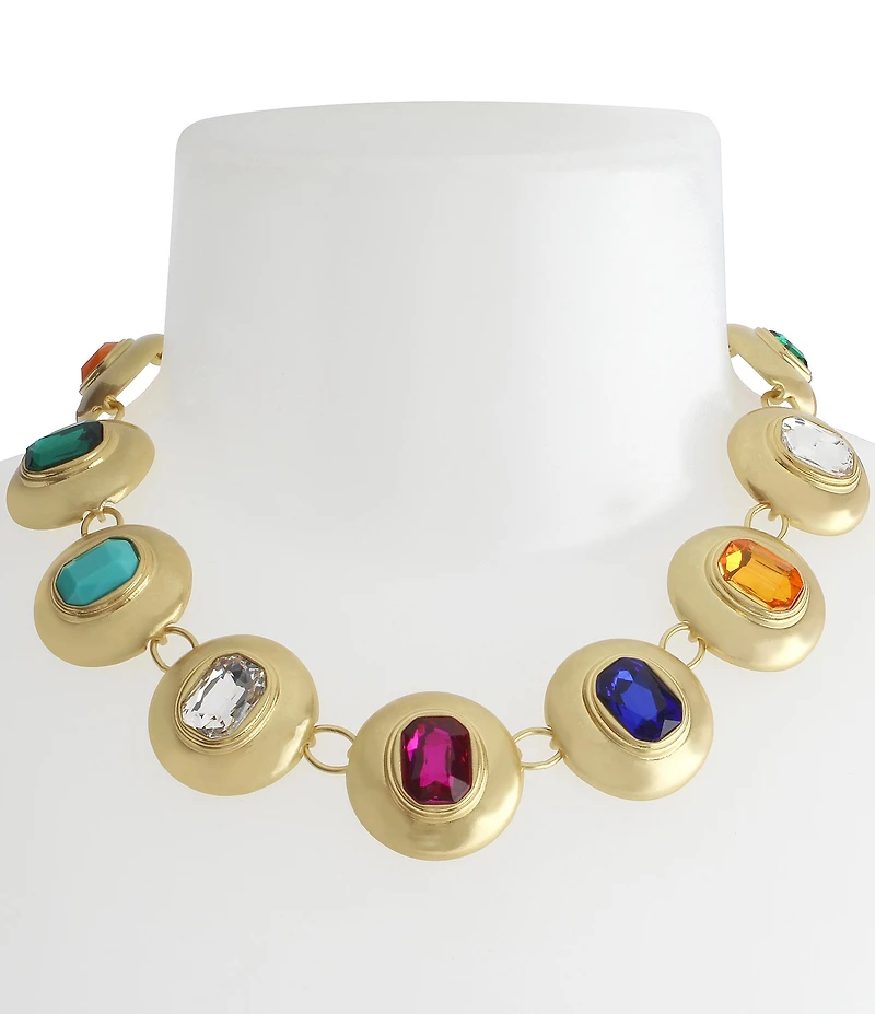 Kurt Geiger London Stone Button Collar Necklace