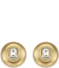 Kurt Geiger London Stone Button Stud Drop Earrings