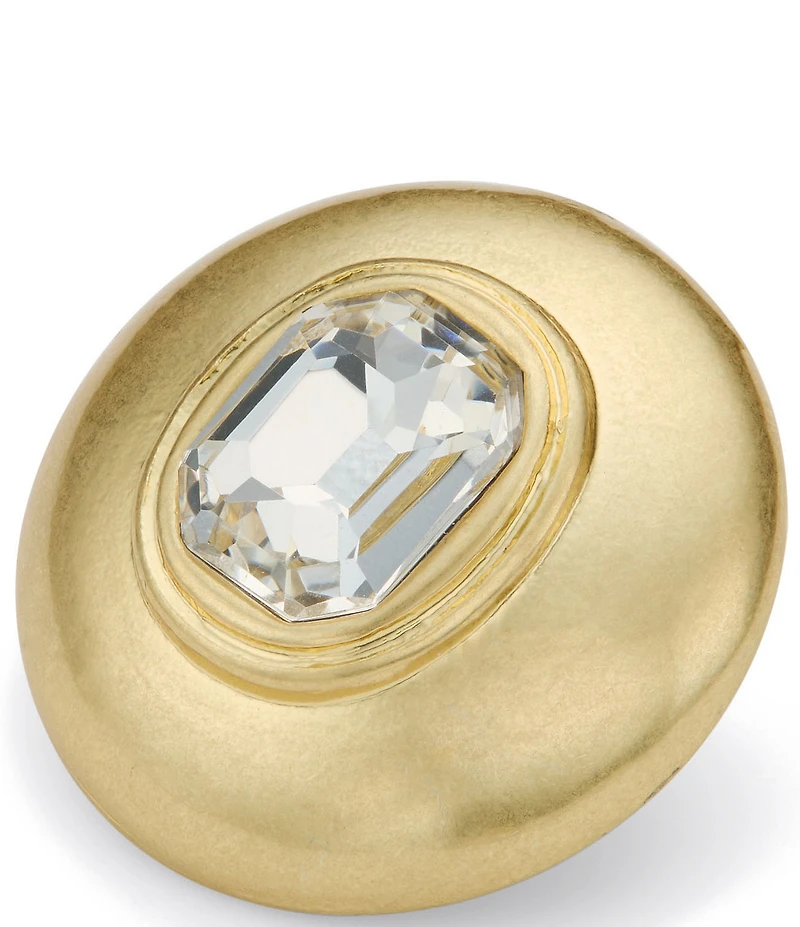 Kurt Geiger London Stone Button Stud Drop Earrings