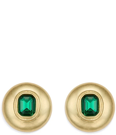 Kurt Geiger London Stone Button Stud Drop Earrings
