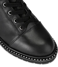 Kurt Geiger London Stoop Stud Leather Ornamented Combat Boots