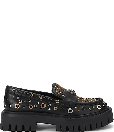 Kurt Geiger London Studded Chunky Leather Loafers