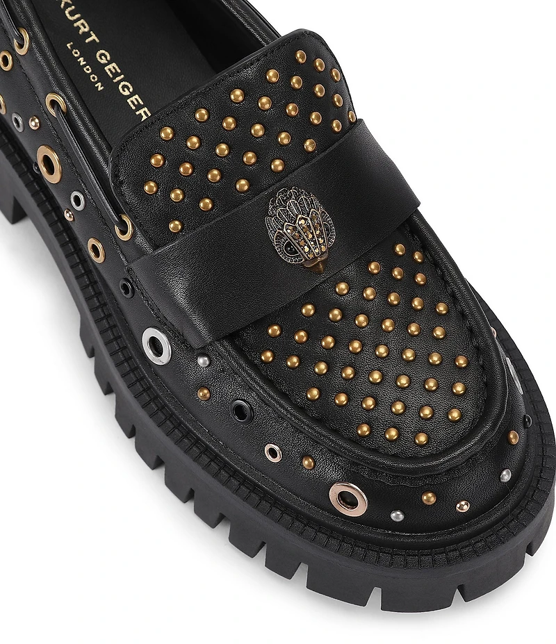 Kurt Geiger London Studded Chunky Leather Loafers