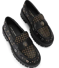 Kurt Geiger London Studded Chunky Leather Loafers