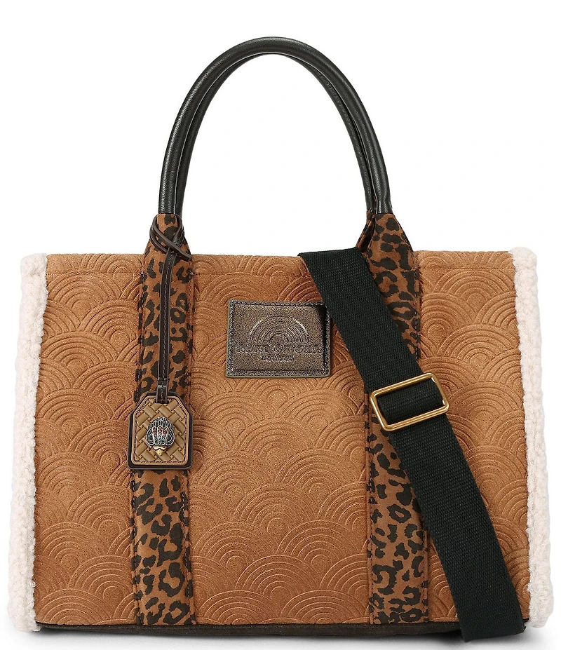 Kurt Geiger London Suede & Leather Southbank Satchel Bag