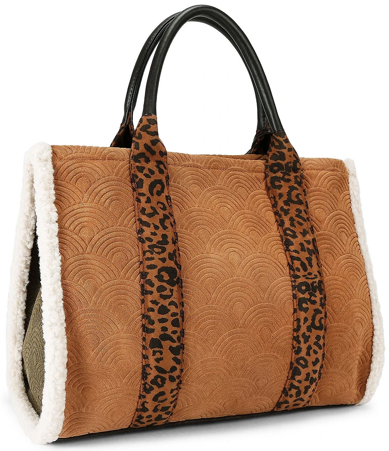 Kurt Geiger London Suede & Leather Southbank Satchel Bag