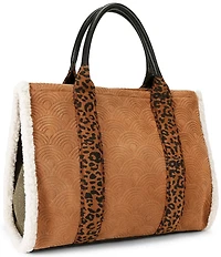 Kurt Geiger London Suede & Leather Southbank Satchel Bag