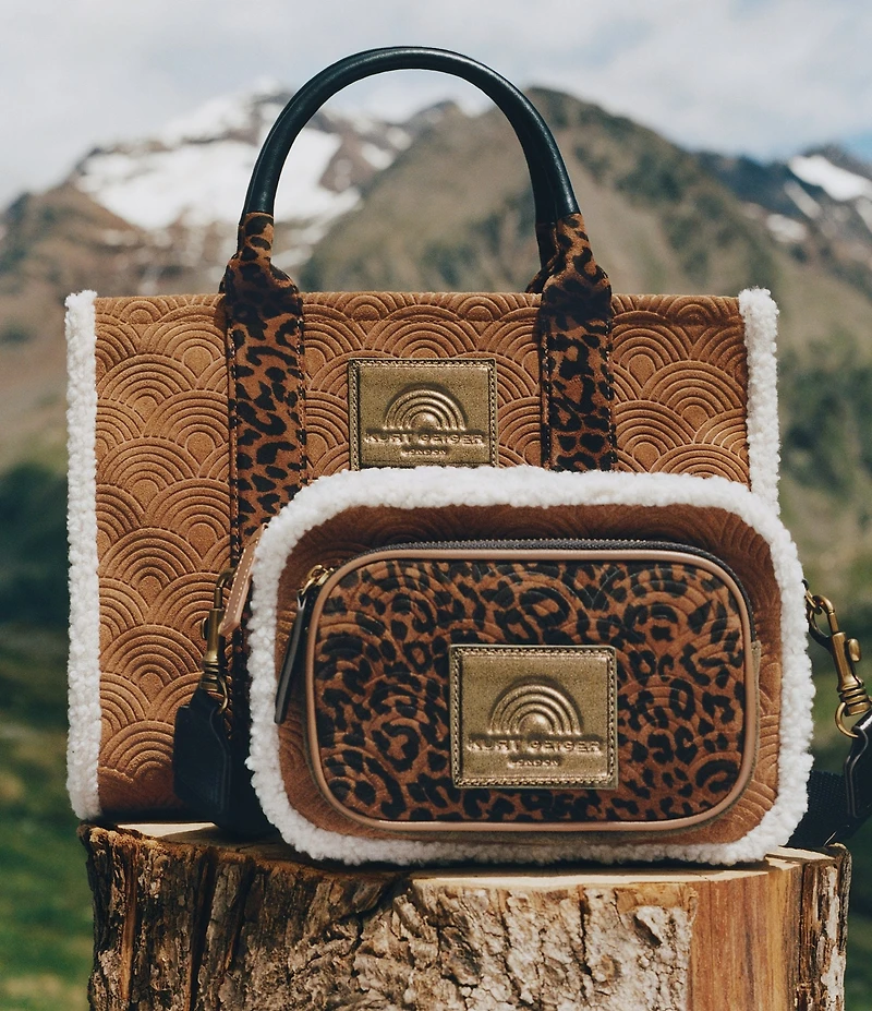 Kurt Geiger London Suede & Leather Southbank Satchel Bag