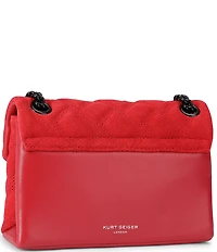 Kurt Geiger London Suede Leather Mini Kensington Convertible Crossbody Bag